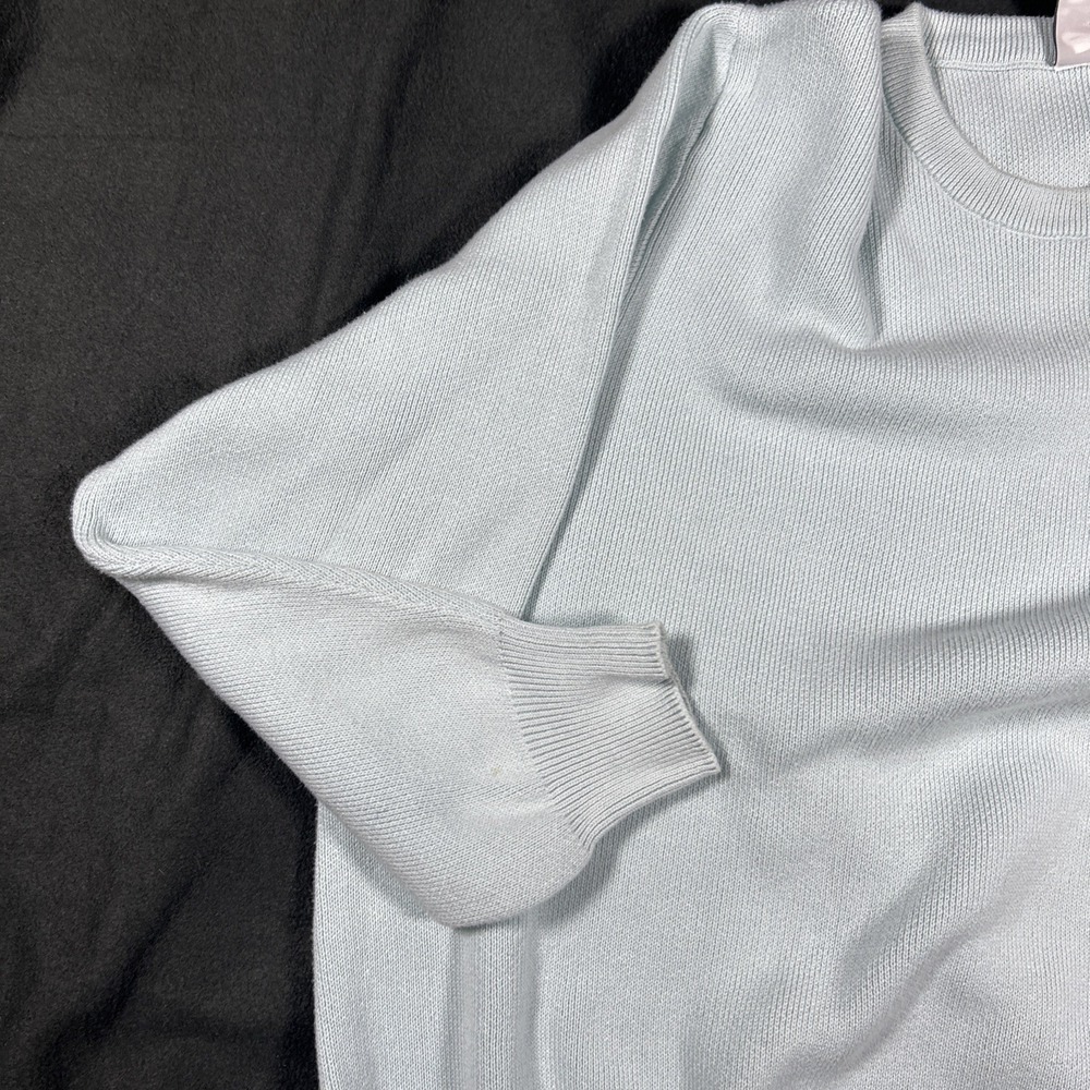 Nike Life Knit Sweater Mens XXL Light Blue Ice Textured Crewneck DQ5176-412 - Picture 8 of 10